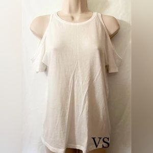 White Victoria Secret Sport Cold Shoulder Tee